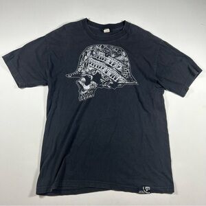 Metal Mulisha Mens Large Short Sleeve T-Shirt Dark Black Vintage Y2K Skull